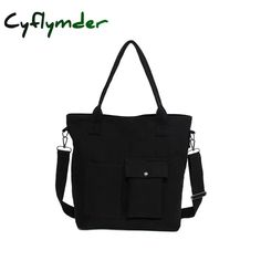 Cyflymder Canvas Women Bags Shopper Totes Bag Handbag Casual Female Vintage Solid Color Large Handbags Casual, Canvas Messenger Bag, Luggage Sizes, Casual Tote, Shopper Tote, Tote Pattern, Fashion Backpack, Cell Phone, Bags Handbags