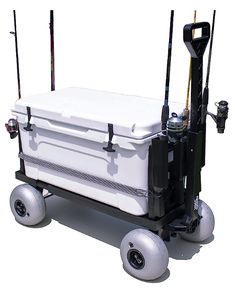 COMPACT & PORTABLE: The compact design allows it to fit in any car, suv, or truck in seconds!
DURABLE HDPP POLY MATERIAL: Being made of a high-density polypropylene material allows the cart to be weatherproof and rust-resistant. It is normal for the center of the frame to flex but our beach cart will not kink or permanently bend like other wagons Beach Fishing Cart, Fishing Cart, Fishing Rod Holders, Cooler Cart, Mighty Max, Rod Holders, Ice Chest, Fishing Rod Holder, Beach Fishing