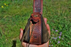 Celtic leather pouch bag medieval viking renaissance for LARP | Etsy Medieval Leather Pouch For Larp, Handmade Medieval Pouch For Larp, Leather Pouch Bag, Larp Ideas, Leather Phone Pouch, Viking Style, Pouch Pattern, Phone Pouch, Coin Purses