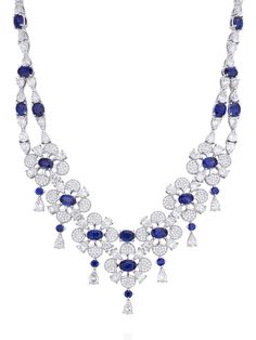 Blues and Royals Sapphire Diamond Necklace | Boodles Boodles Jewellery, Sapphire Diamond Necklace, The Bling Ring, High Jewellery, Jewelry Brands, Diamond Frame, Pear Cut Diamond, Class Design, Bling Rings