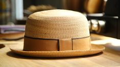 Handmade Size: 7-1/4 Ready to Ship Crown: 4-1/4" Brim: 1-3/4" Hatband: 1-3/4" dark brown w/matching camel ribbon ﻿Want to know your hat size? Hat Styles, Leather Hat, Men Hats, Leather Hats, Grown Man, Brown Floral, Hat Band, Dark Brown Leather, Wide Brimmed