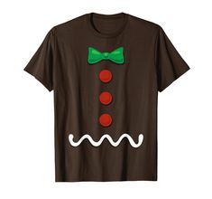 PRICES MAY VARY. An ugly Christmas sweater alternative. Perfect costume tee for the holidays or every day wear. Lightweight, Classic fit, Double-needle sleeve and bottom hem Gingerbread Man Costume, Gingerbread Man Costumes, Funny Christmas Presents, Christmas Bow Tie, Gingerbread Man Christmas, Red Bow Tie, Christmas Costume, Costume Shirts, Mens Halloween Costumes