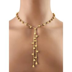 Marco Bicego Siviglia 18K Yellow Gold Beaded Y Necklace  This gorgeous Y necklace by amazing designer Marco Bicego was meticulously crafted from 18K yellow gold for a beautiful finish that will look amazing on anybody!  Length: 16 3/4" Dangle: 4 1/4"  Weight: 10.68 dwt/ 16.60 g  Hallmark: *1021VI 750 Marco Bicego  Very good condition, professionally polished.   Will come packaged in a gift box or pouch (when possible) and will be shipped U.S. Priority Mail Insured. Luxury Gold Briolette Necklace, Luxury Gold Briolette Necklaces, Elegant Drop Polished Bead Jewelry, Elegant Drop-shaped Polished Bead Jewelry, Elegant Drop Shaped Polished Beads Jewelry, Elegant Drop Shape Polished Beads Jewelry, Elegant Lariat Jewelry With Dangling Beads, Luxury Gold Briolette Drop Necklace, Luxury Yellow Gold Briolette Drop Necklace