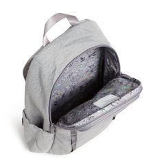 There's no better way to accommodate your day than by carrying a colorful water-repellent backpack in our durable Lighten Up material. Outlet Exclusive Front compartment features a zip pocket Back compartment features a laptop sleeve Holds up to a 15" laptop Zip closures. Dimensions: 12. 0" w x 16. 5" h x 6. 25" d Handle/Strap Adjustable straps 33. 0" Handle drop 3. 0" Vera Bradley Outlet Sporty Backpack in Medium Heather Gray Work Backpack, Fashion Umbrella, Medium Backpack, Boot Jewelry, Winter Sneakers, Toddler Boy Shoes, Flip Flop Slippers, Toiletry Bag Travel, Small Backpack