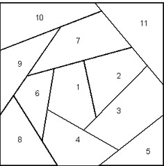 an image of a diamond with numbers in the middle and one at the bottom, as well