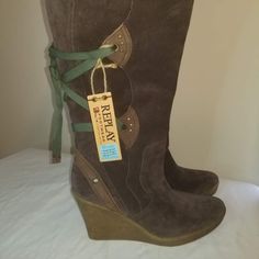 Replay Brand Boutique Boots. Real Leather! Aoft And Never Worn With Tags! Got As Gift, Not My Size. Lafies Size 10, Regular Calf Shaft Funky Shoes, Boutique Brands, My Size, Leather Wedges, Wedge Boots, Shoes Heels Boots, Real Leather, Shoes Women Heels, Heeled Boots