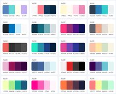 the color chart for different colors