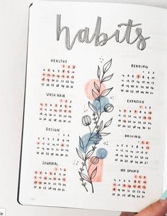 Habits Journal Ideas, Bujo Inspo Aesthetic, May Bulletin Journal Ideas, Dot Journal Habit Tracker, Lettering Journal Ideas, Habit Tracker Design, Mood Tracker Journal Ideas, Habit Trackers Ideas, Boju Journal Ideas