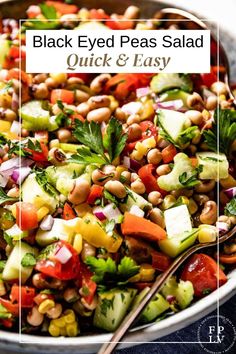 black eyed peas salad with quick and easy dressing