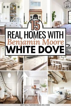 a collage of photos with the words real homes with white doves in them