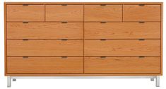 a large wooden dresser with many drawers