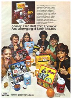 an advertisement for the honey brand with children holding up their products and smiling at the camera