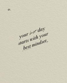 the words are written in black and white on a piece of paper that says, your first day starts with your best minds