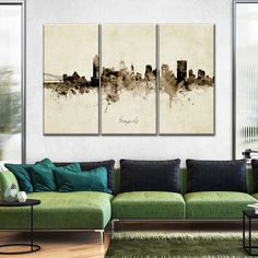 Memphis Tennessee Skyline I Wall Art is a beautiful addition to any decor style. Bring this stunning canvas print into your home to easily refresh your walls and elevate your decor. Memphis Tennessee, Franklin Tn, Watercolor Artwork, Off Sale, Tennessee, Decor Styles, Canvas Print, Elephant, Canvas Prints