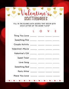 valentine's scatterergoies fill in the blanks with words that begin with love