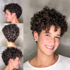 Short Hair Dos, Bump Hairstyles, Short Permed Hair, Short Curly Hairstyles For Women, Short Natural Curly Hair, Curly Pixie Hairstyles, Hair Black Women, Curly Pixie Haircuts, Tapered Natural Hair