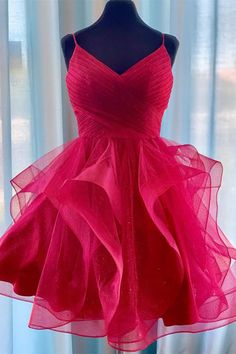 Organza Dresses With Spaghetti Straps For Prom Season, Organza Dress With Spaghetti Straps For Prom, Sleeveless Glitter Tulle Dress For Party Season, Tulle Dress With Spaghetti Straps For Prom, Spaghetti Strap Tulle Dresses For Prom, Spaghetti Strap Dresses With Ruffles For Banquet, Spaghetti Strap Ruffled Banquet Dress, Summer Prom Dress In Glitter Tulle, Sleeveless Glitter Tulle Prom Dress