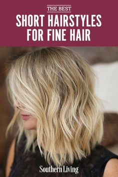 A short haircut is always going to help you get rid of the weight that’s pulling those limp strands down. Check out these haircuts for fine hair that will make fine hair look and feel thicker. #beautytips #haircuts #finehair #makehairlookthicker #southernliving Shoulder Length Haircut For Thinning Hair, Hairstyles When Growing Out Short Hair, Haircuts To Make Your Hair Look Fuller, Solder Length Hair Haircuts, Taylor Swift Shaggy Hair, Shoulder Length Haircuts For Thinning Hair, Haircuts Fine Hair Medium, Midlength Haircuts Over 40, Highlights On Fine Hair