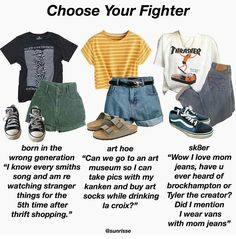 I feel personally victimized by the first one Outfit Emo, Outfits Aesthetic Grunge, Outfits With Air Force Ones, Outfits With Jordan 1s Fashion Styles, Choose Your Fighter, Back To School Outfit, Legging Outfits, Lazy Outfits, School Outfit