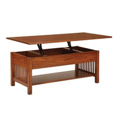 Mission Coffee Table with Lift Top - Quick Ship - snyders.furniture Wood Lift Top Coffee Table, Coffee Table With Lift Top, Lift Up Coffee Table, Lift Coffee Table, Coffee Table Plans, Mission Furniture, Lane Furniture, Oak Coffee Table, Lift Top Coffee Table