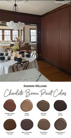 chocolate brown paint colors for walls and ceilings