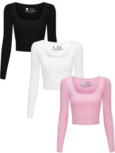 Fitted Tops Women, Cheap Long Sleeve Crop Top, Cute Fitted Tops, Cheap Pink Crew Neck Crop Top, Crop Tops For Lehenga, Cheap Basic Long Sleeve Crop Top, Fitted Tops Outfit, Latina Tops, Cheap Fitted Cropped T-shirt Y2k Style