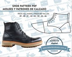 The purchase includes a PDF file with the patterns of this shoe model in all the sizes indicated To make this shoe you need to have lasts like those indicated according to the model you want to make. Measurements are approximated Explanations on how to make a shoe are not included, nor are materials or tools included. You must have them to be able to make footwear HOW TO DOWNLOAD AND PRINT THE FILE Once the purchase is made, the PDF will be ready to download It is important that you first downlo Diy Leather Sandals, 2d Pattern, How To Make Boots, Women Moccasins, Shoe Patterns, Boots Diy, Handmade Moccasins, Moccasin Pattern, Sandals Patterns