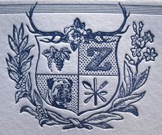 the coat of arms is depicted on a piece of paper