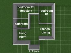 an overhead view of a floor plan for a house