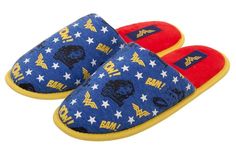 PRICES MAY VARY. Title: Bioworld DC Comics Wonder Woman Slippers. Product Type: Arborist Merchandising Root > Self Service > Special Features Stores > 80dbd58c-5608-4346-a9d0-64e6b7f46827_0 > 80dbd58c-5608-4346-a9d0-64e6b7f46827_3301 > 80dbd58c-5608-4346-a9d0-64e6b7f46827_563302 > Women's Slippers Under $40 Woman Slippers, Wonder Woman Movie, Wonder Woman Logo, Women Slides, Slide Slippers, Electronic Gifts, Slippers Cozy, Kids Luggage, Zip Wallet