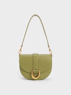 Pistio Gabine Saddle Bag Chic Green Saddle Shoulder Bag, Chic Green Shoulder Saddle Bag, Elegant Green Saddle Bag For Everyday Use, Elegant Green Crossbody Saddle Bag, Chic Green Saddle Bag With Removable Pouch, Elegant Green Saddle Bag With Adjustable Strap, Gabine Saddle Bag, Sequinned Dress, White Shoulder Bags