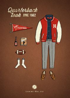 Preppy Handbook, Clothes Illustration, Classic Sportswear, American Bison, Outfit Grid