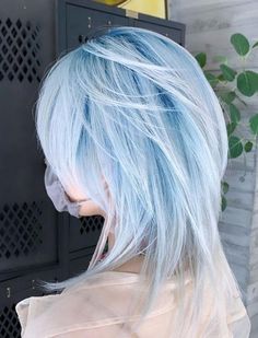 Hair Color Ideas Trendy, Baby Blue Hair, Dyed Hair Inspiration, Trendy Hairstyle, Pretty Hair Color, Hair Stylies, Hair Color Blue