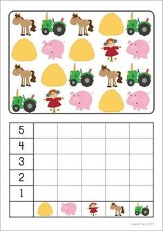 a farm animals and tractor themed counting game