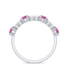 Product Details Upgrade your style with this Alternate Semi Eternity Ring. Pink Tourmaline and Diamond gemstones create a captivating blend of elegance and brilliance. Product Information SKU SHP-RINGS062210026 Weight 1.60 gm (Approximate) PINK TOURMALINE INFORMATION No.of Stones 4 Pieces Total Weight 0.88 Carat (Approximate) Dimension(approx) Round-4X4 mm-4 Pcs Color Pink Cut Brilliant Shape Round Setting Type Prong-Setting Quality Grade AAA DIAMOND INFORMATION No.of Stones 6 Pieces Total Weigh Ring Sizer, 18k Yellow Gold Ring, Pink Tourmaline, Diamond Gemstone, Eternity Ring, Yellow Gold Rings, Prong Setting, Tourmaline, Ring