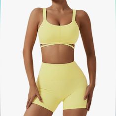 New With Tags! Gym Sets For Women, Workout Sets For Women, Gym Sets, Yoga Bottoms, Yoga Crop Tops, Neutral Tops, Strappy Sports Bras, Sleeveless Turtleneck, Yoga Tank Tops