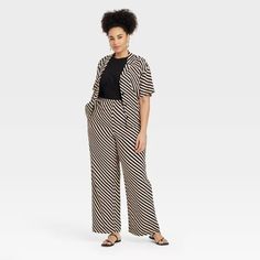 Women's Mid-rise Pull-on Pants - A New Day™ : Target Crepe Fabric, Womens Clothing Sizes, Bottom Clothes, Pull On Pants, Straight Pants, Style Guide, Chinos Pants, A New Day, Black Cream