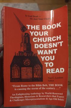 the book your church doesn't want you to read is in someones hand