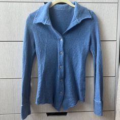 Beautiful Light Blue Button-Down Sweater By Luxury Brand The Elder Statesman. 100% Cashmere. Classic Button-up Cashmere Sweater, Winter Cashmere Button-up Sweater, Chic Cashmere Button-up Sweater, The Elder Statesman Knitwear, Luxury Cashmere Button-up Cardigan, Beautiful Lights, Colorful Sweaters, Button Downs, Luxury Branding