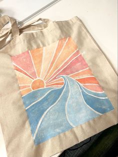 Tote Bag Design Ideas, Bag Design Ideas, Decorated Tote Bags, Creative Tote Bag, Handpainted Tote, Diy Tote Bag Design, Painted Tote Bag, Handpainted Tote Bags, Totes Ideas