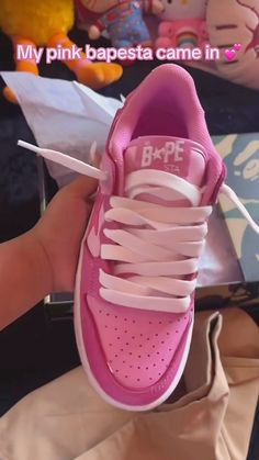 Bape, bapesta, shoes, sneakers, pink, bape shoes, bape sneakers, bapesta shoes, bapesta sneakers, pink shoes, pink sneakers, pink bape shoes, pink bape sneakers, pink bapesta shoes, pink bapesta sneakers, star, stars, y2k, street, streetwear, girly, girl, princess, fashion, shoes 2024, sneakers 2024, style, trend, pink laces Bapesta Shoes Pink, Outfit With Pink Shoes, Shoes Bapesta, Bapesta Sneakers, Shoes Bape, 2024 Sneakers, Fye Shoes, Stars Y2k, Bapesta Shoes