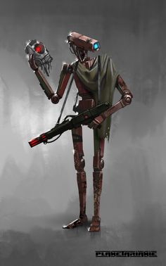 ArtStation - Bargian & others, Mikhail Palamarchuk Sci Fi Droid, Bounty Hunters