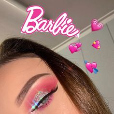 Barbie Inspired Makeup Eye, Barbie Bday, Makeup 2023, Makeup Soft, Princess Makeup, Makeup Face Charts