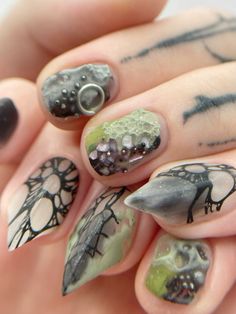 Really Cute Nails, Halloween Nail Art, Minimalist Nails, Funky Nails, Nail Art Inspiration, 3d Nails