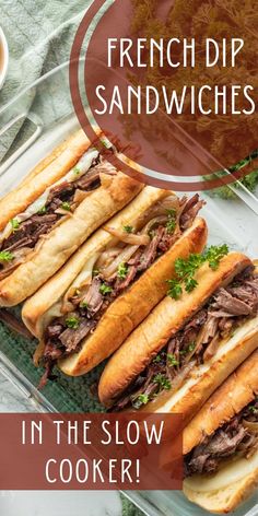 french dip sandwiches in the slow cooker