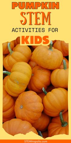 Enjoy Fall with pumpkin science activities that make learning a blast! Kids can predict, observe, and experiment with pumpkins, exploring concepts like weight, buoyancy, and life cycles. Perfect for curious minds in preschool or kindergarten, these experiments bring science to life with fall’s favorite fruit. Simple, fun, and unforgettable for young learners!  Click for kids activities, STEM challenges, STEAM projects and science experiments at STEMtropolis.com Pumpkin Stem Activities, Pumpkin Science Activities, Sink Or Float, Orange Food Coloring, Steam Projects