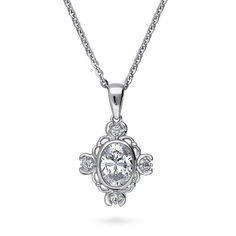 Silver Art Deco Diamond Necklace, Art Deco Silver Necklace With Single Cut Diamonds, Elegant Sterling Silver Flower Pendant Diamond Necklace, Art Deco Diamond Pendant Necklace With Accents, Luxury Silver Art Deco Necklace, Art Deco Pendant Necklace, Vintage Style Necklace, Jewelry Education, Vintage Inspired Art