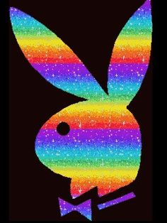 an image of a rabbit with rainbow colors