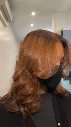 #blackhairstyles #blackwomen #brownhair Light Brown Hair For Black Women, Light Auburn Hair Black Women, Color 30 On Natural Hair, Straight Honey Brown Hair, Honey Gold Hair On Black Women, Honey Brown Silk Press Natural Hair, Sun Kissed Brown Hair Black Women, Honey Blonde Black Hair, Ginger Brown Silk Press