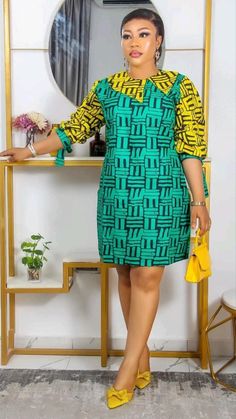 Short Gown Style, Ankara Shift Dress, Gown Ankara, Short Gown Styles, Short Ankara Dresses, Ankara Short, Classy Short Dresses, Ankara Short Gown Styles